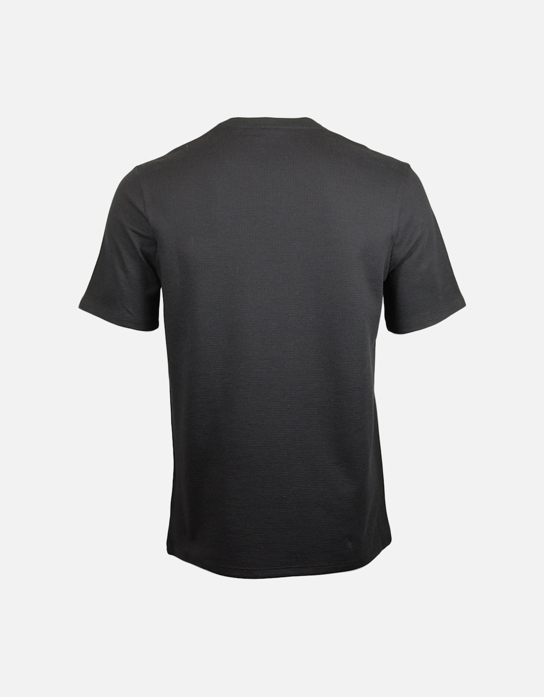 Waffle Piqué Cotton-Blend T-Shirt, Black