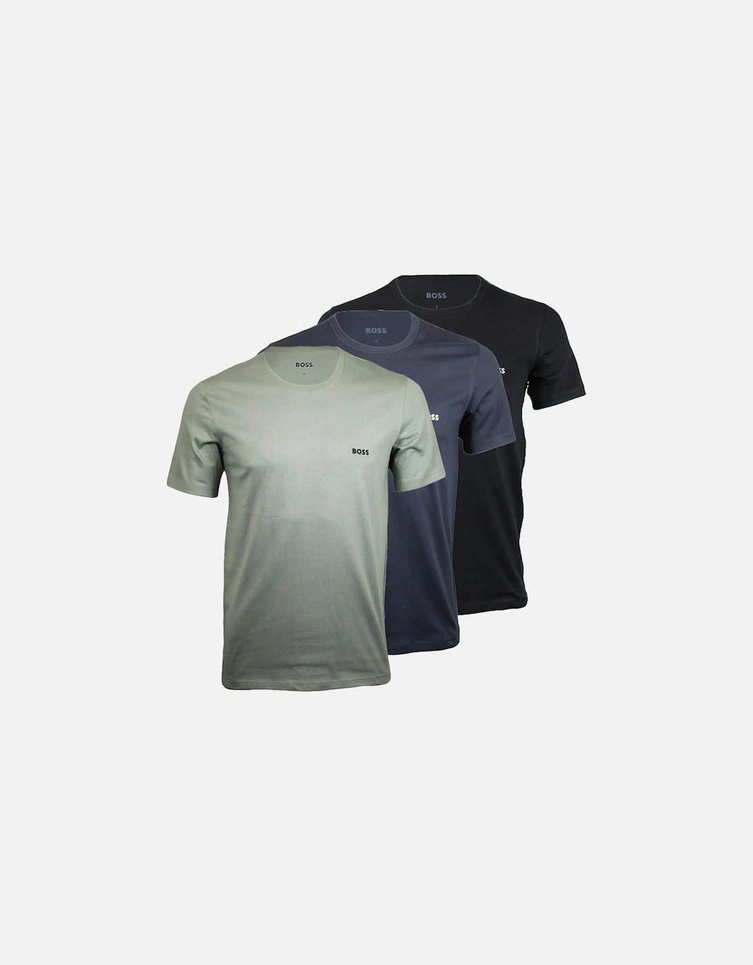 3-Pack Classic T-Shirts, Black/Navy/Green, 7 of 6