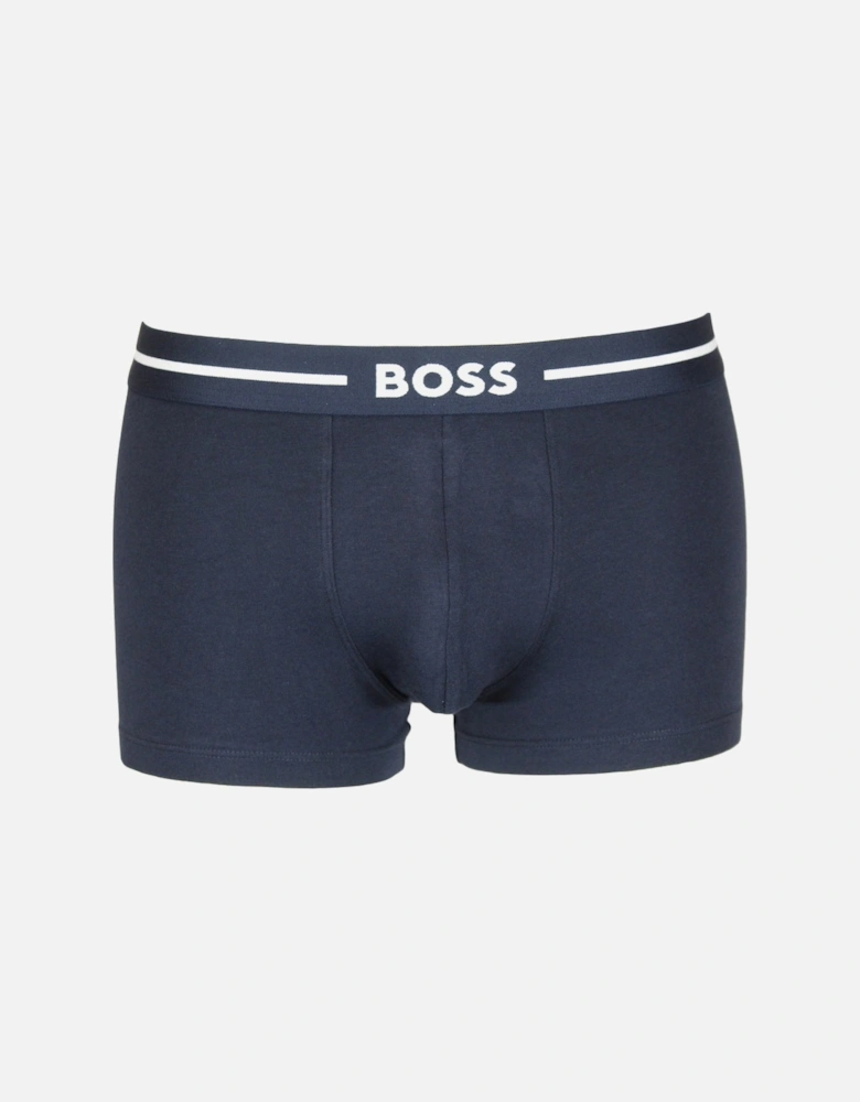 3-Pack Bold Boxer Trunks, Blue/Navy