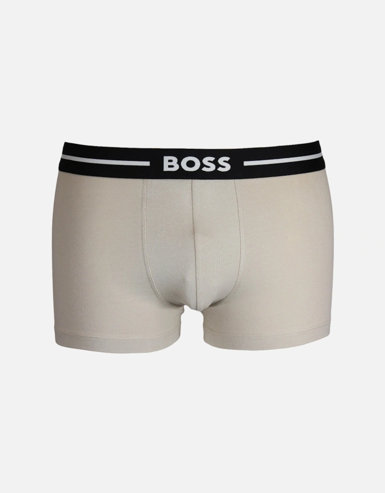3-Pack Bold Boxer Trunks, Black/Khaki/Beige