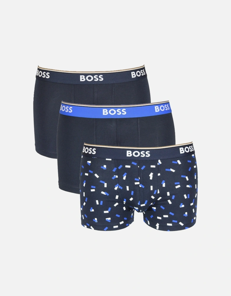 3-Pack Power Boxer Trunks, Navy