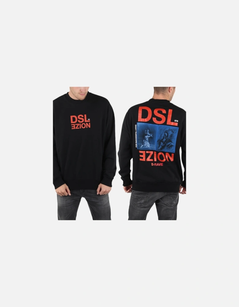 S BAY XA Mens Pullover Sweatshirt Black