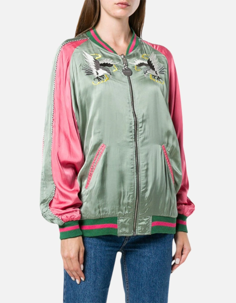 G FRANK A Womens Bomber Jacket Ladies Winter Outwear Reversible Coat XS S