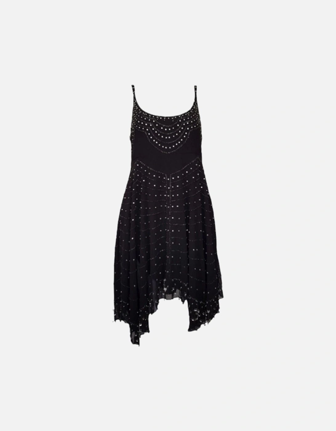 D GEN ABITO Womens Dresses Black Spaghetti Strap