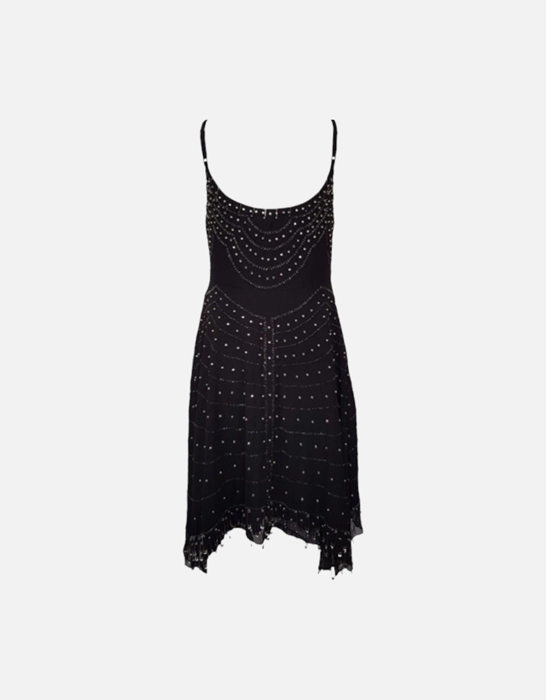 D GEN ABITO Womens Dresses Black Spaghetti Strap
