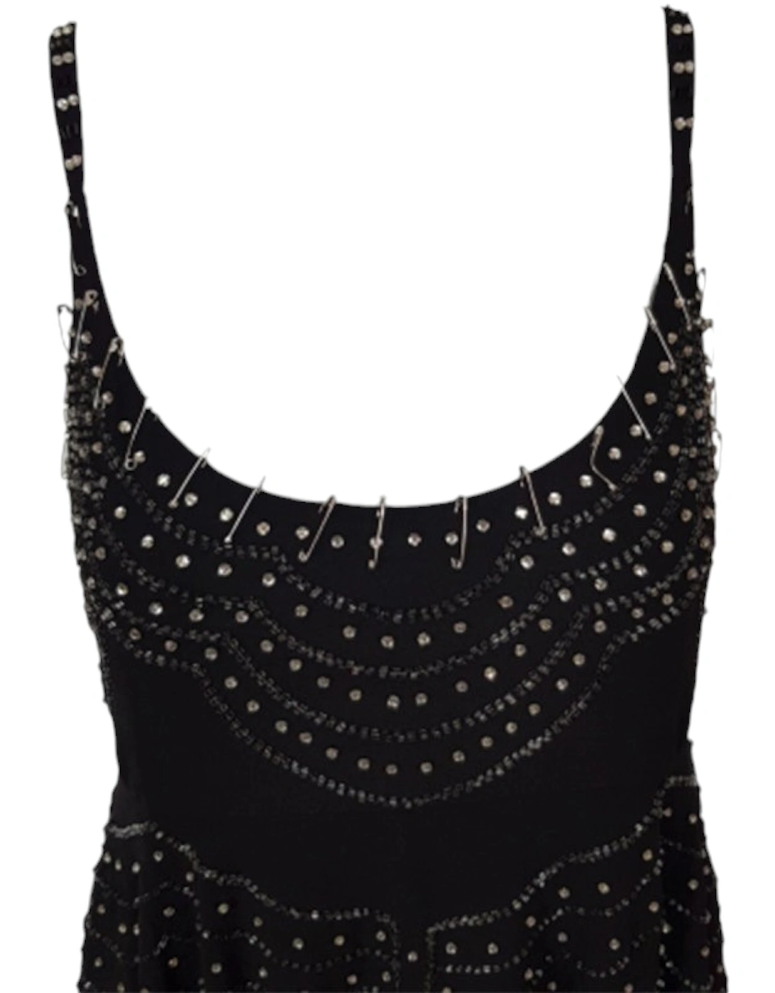 D GEN ABITO Womens Dresses Black Spaghetti Strap