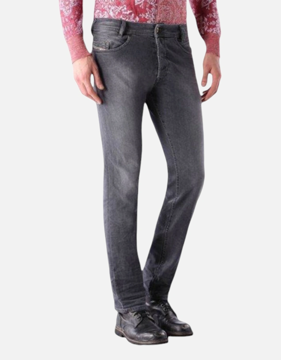 IAKOP 0662U Mens Denim Jeans Stretch Regular Slim Tapered Casual Pants