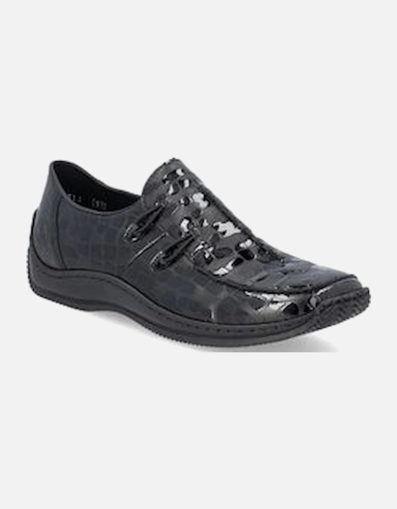 Ladies slip on shoe L1751 02 Black Croc