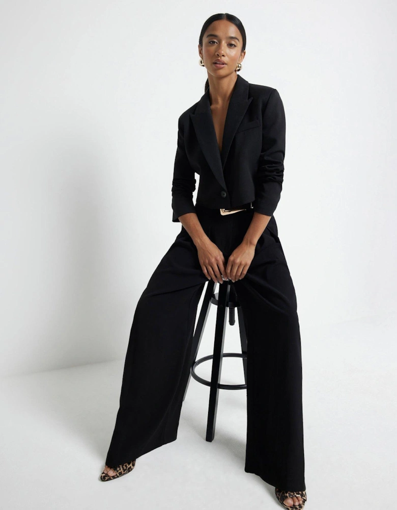 Wide Leg Trouser - Black