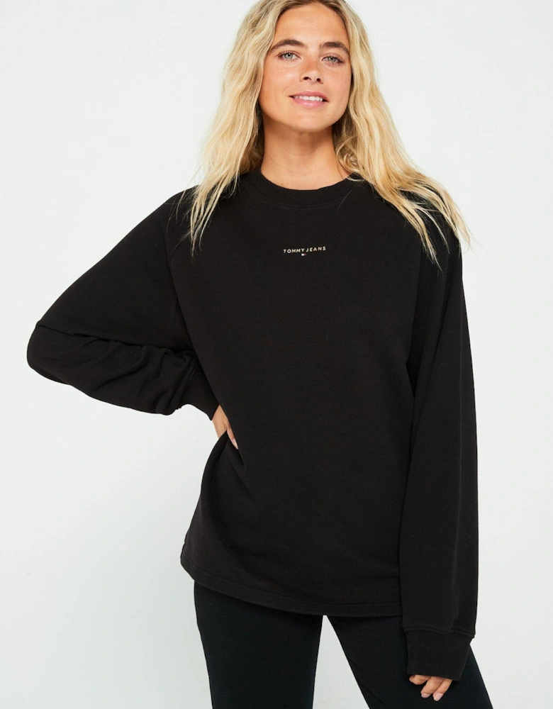 Metallic Logo Sweatshirt - Black