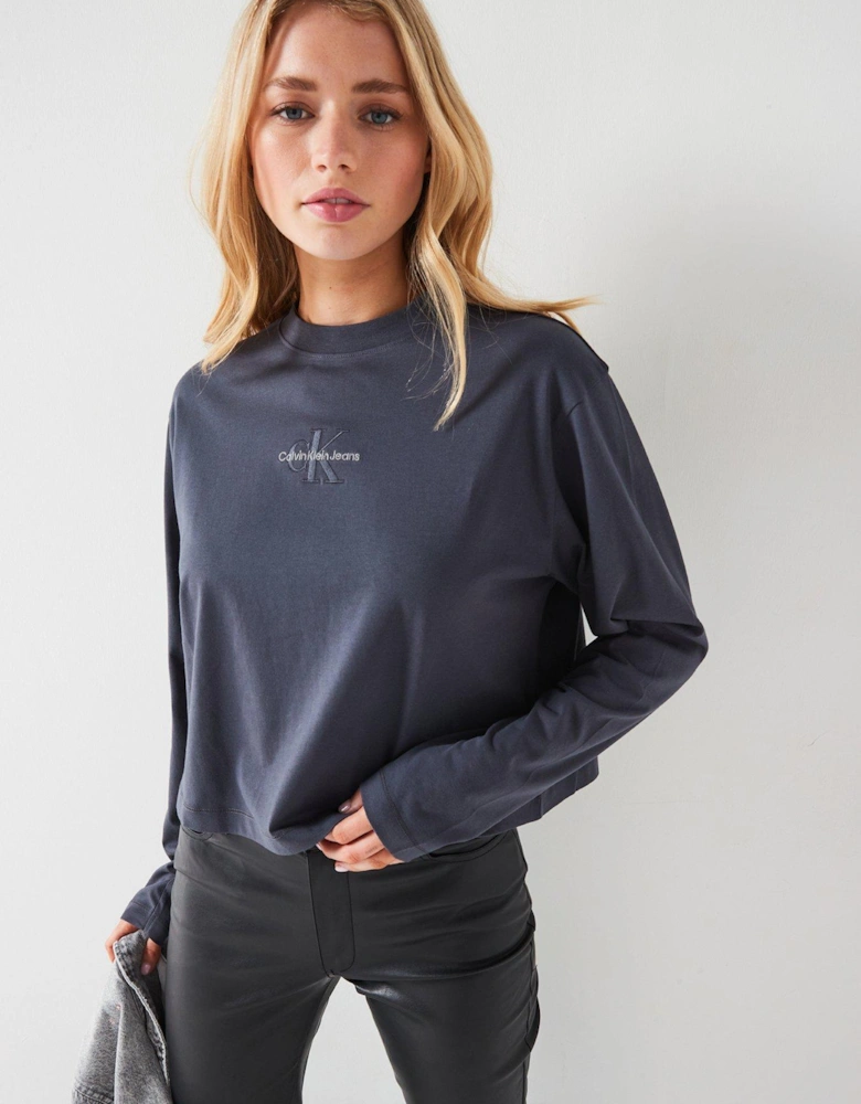 Monologo Long Sleeve Top - Grey