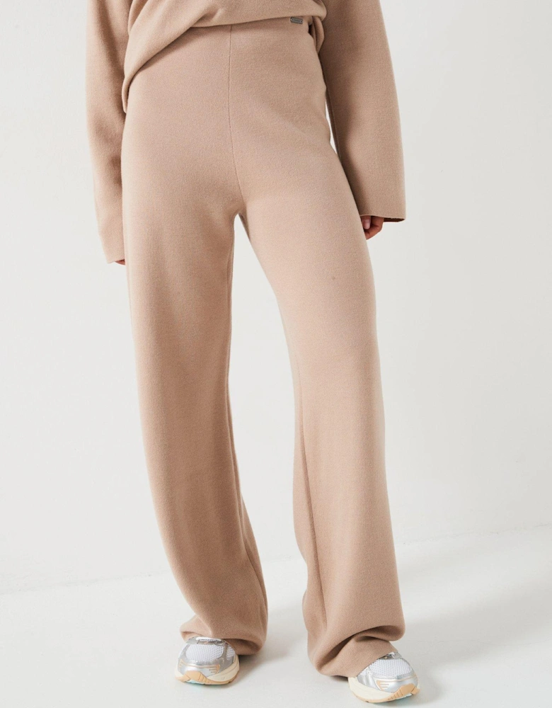 Straight Leg Lounge Pants - Beige