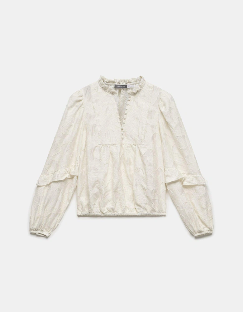 Jacquard Blouse - Cream