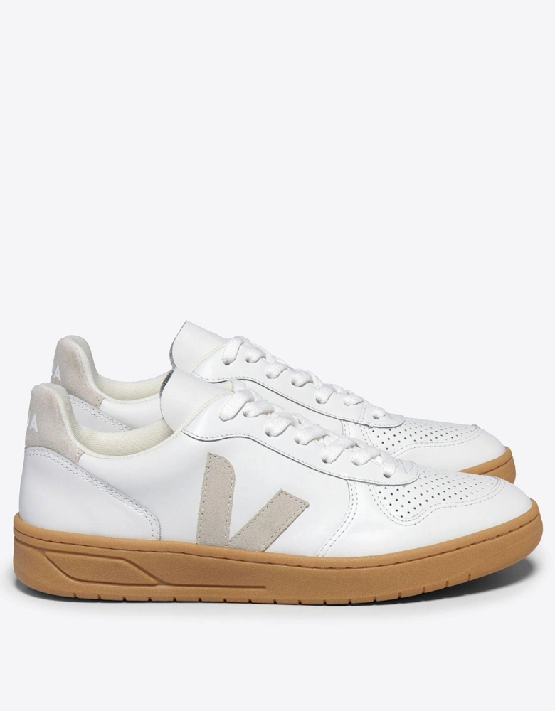 Womens V-10 Trainers - White/Beige