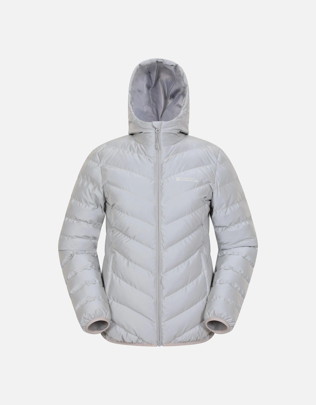 Mountain Warehouse Women's Grey / Seasons Reflective Padded Jacket - Size 12