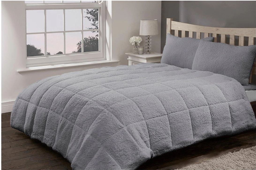 Teddy Fleece 13.5 Tog Duvet – Grey