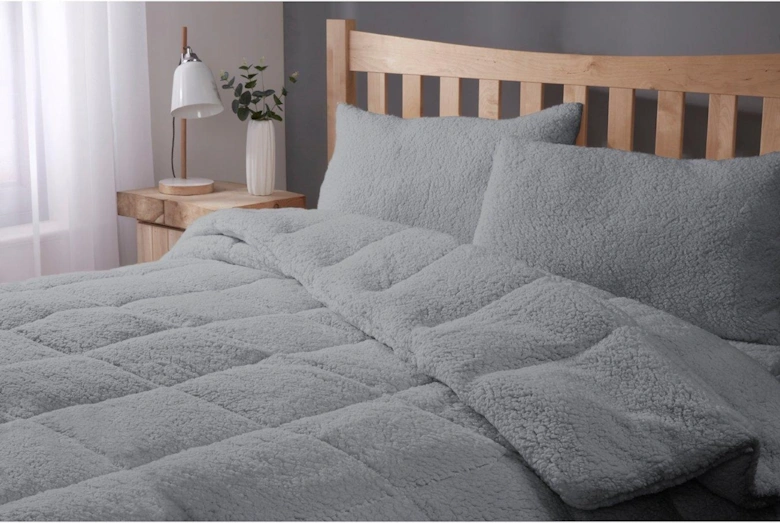 Teddy Fleece 13.5 Tog Duvet – Grey