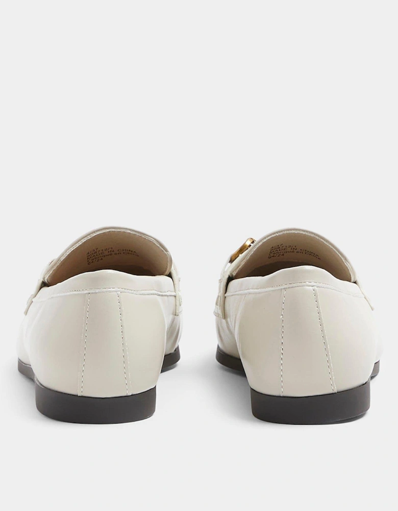 Wide Fit Tassle Snaffle Loafer - Cream