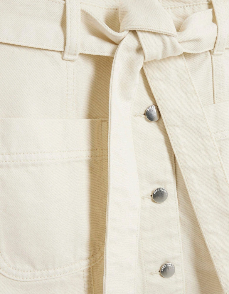 Button Through Dress - Ecru