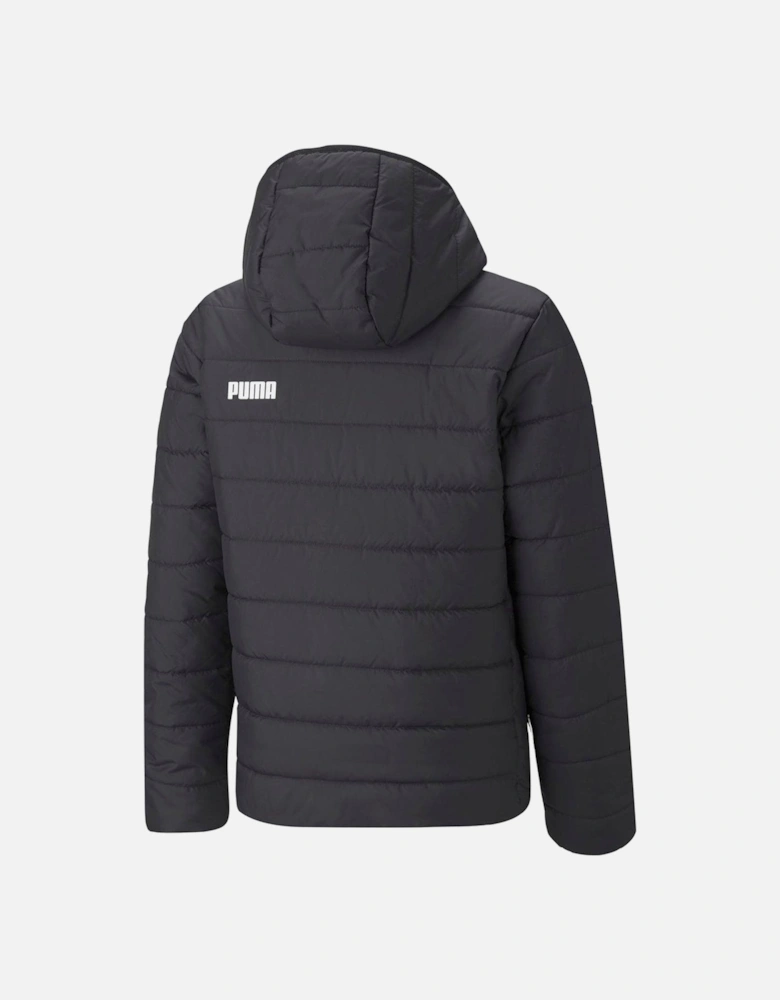 Unisex Essentials Hooded Padded Jacket - Black