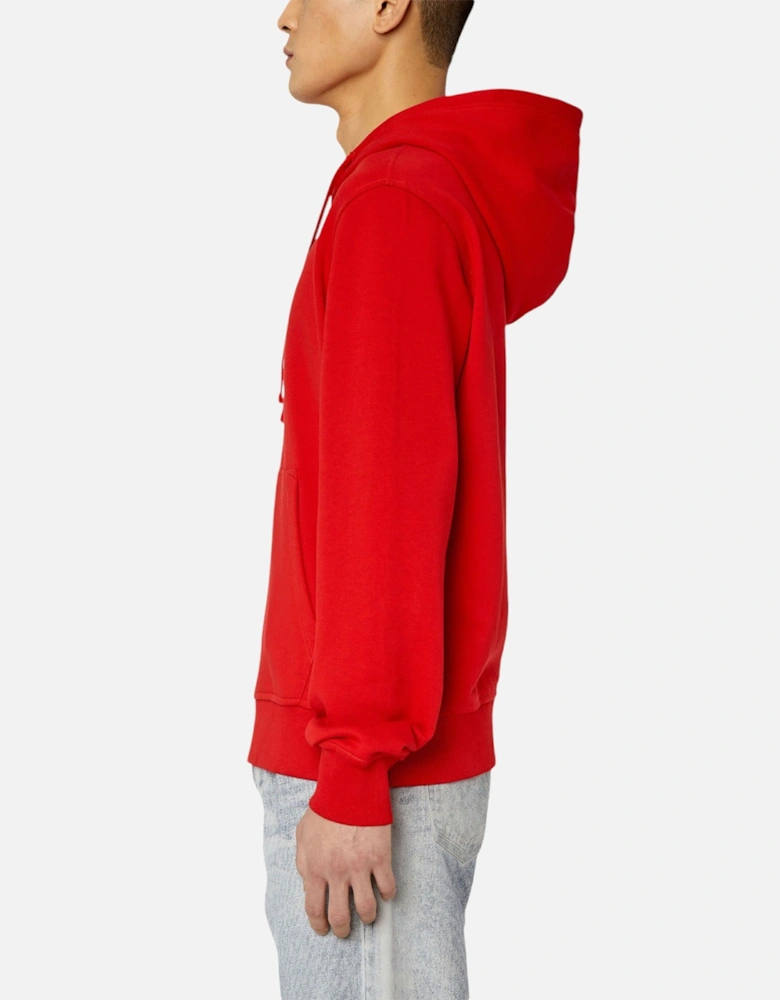 S-Ginn RGEAD Mens Pullover Hoodie Oversized Drop Shoulder Sweatshirts Red