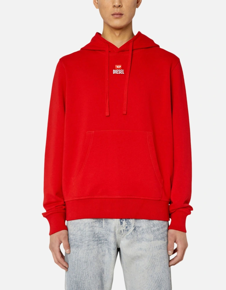 S-Ginn RGEAD Mens Pullover Hoodie Oversized Drop Shoulder Sweatshirts Red