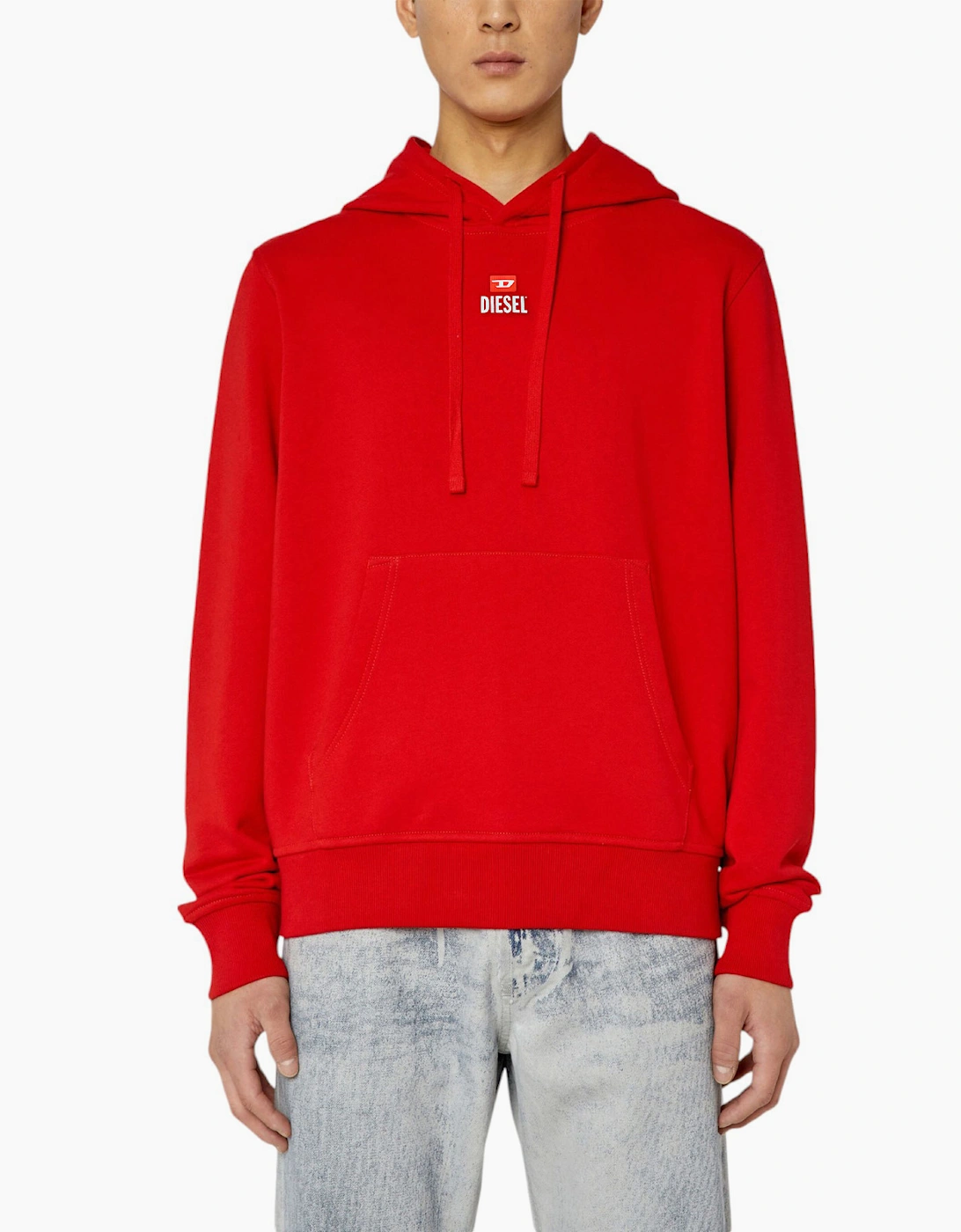Men's Diesel S-Ginn RGEAD Mens Pullover Hoodie - Red - Size: 40