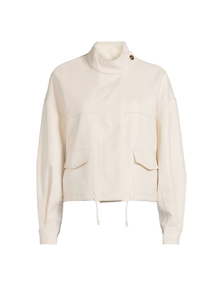 Cropped Trench Jacket - Cream