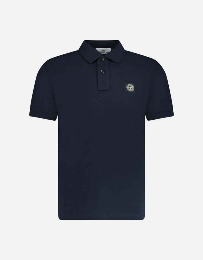 Compass Badge Polo T-Shirt Slim Fit Navy