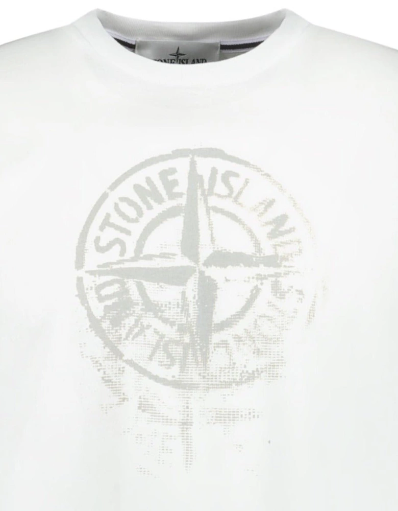 Compass Print Logo T-Shirt White