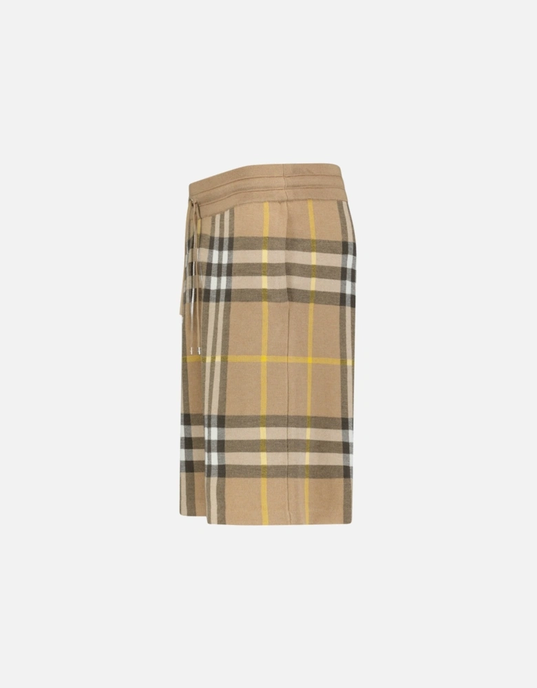 'Weaver' Cotton Shorts Truffle Check Brown