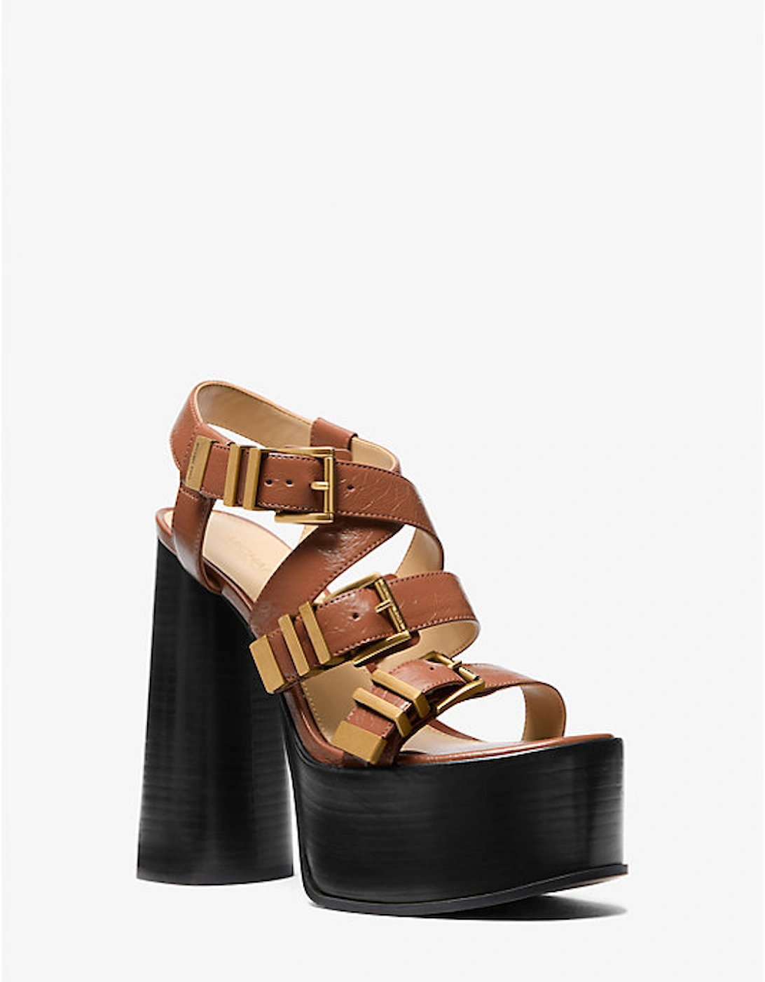 Darrington Crackled Leather Platform Sandal, 4 of 3