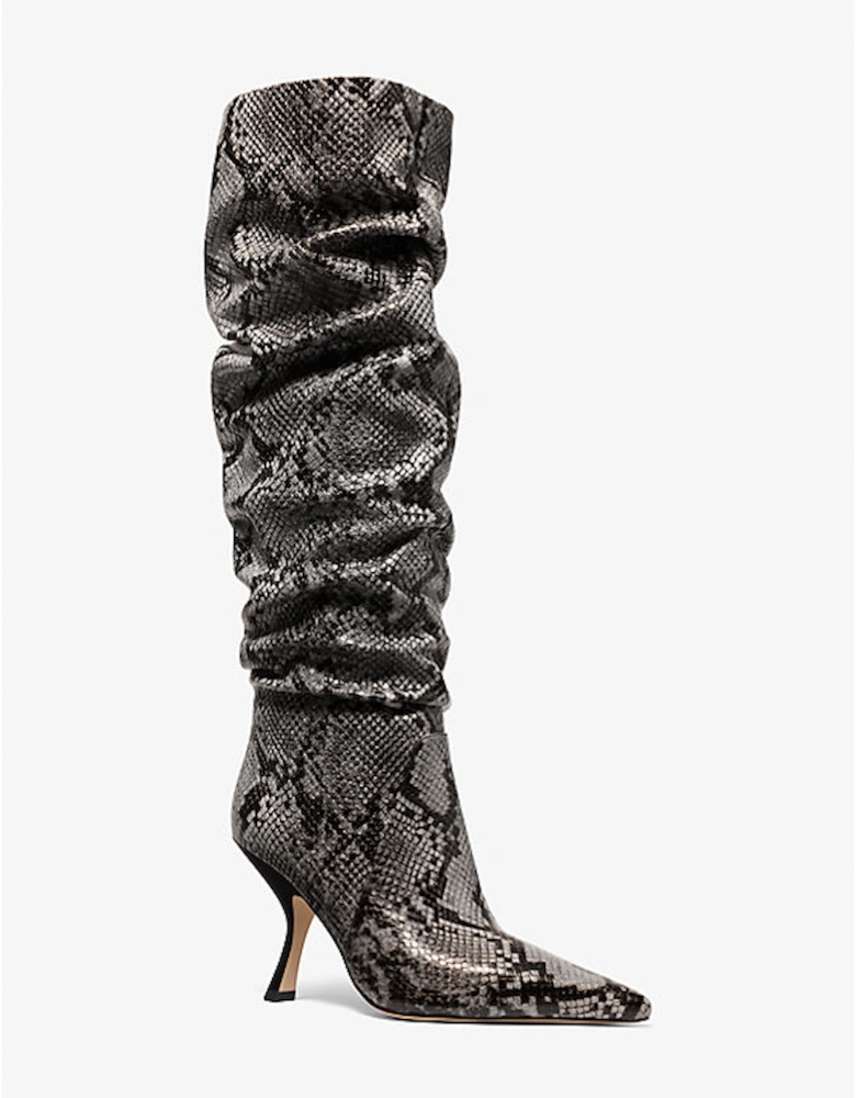 Luna Snake Embossed Leather Boot