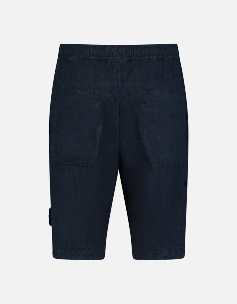 Lino Nylon Tela-Tc Bermuda Comfort Shorts Navy