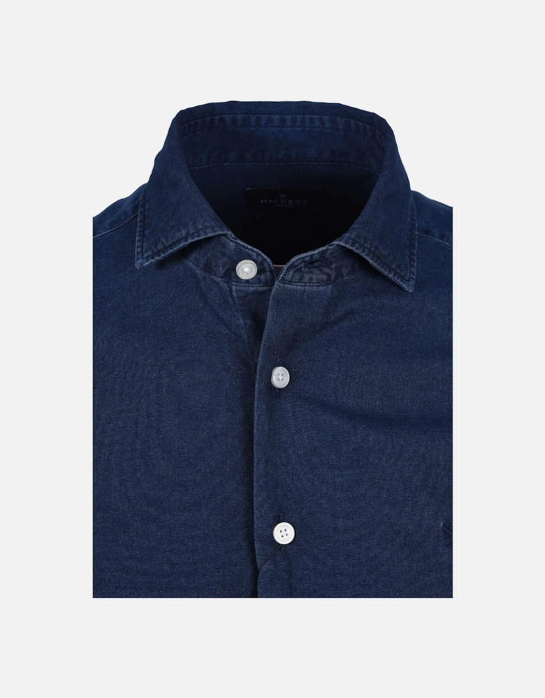 Essential Denim Shirt Dark Blue