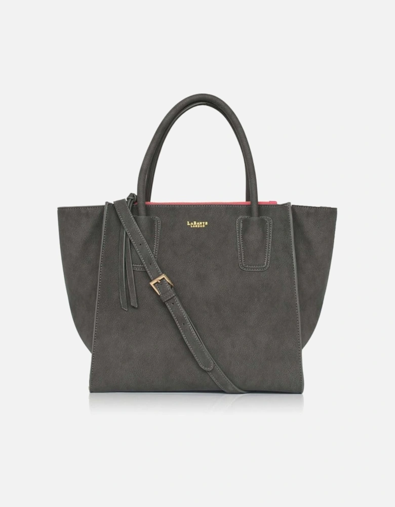 Demi Grey Vegan Winged Tote Bag