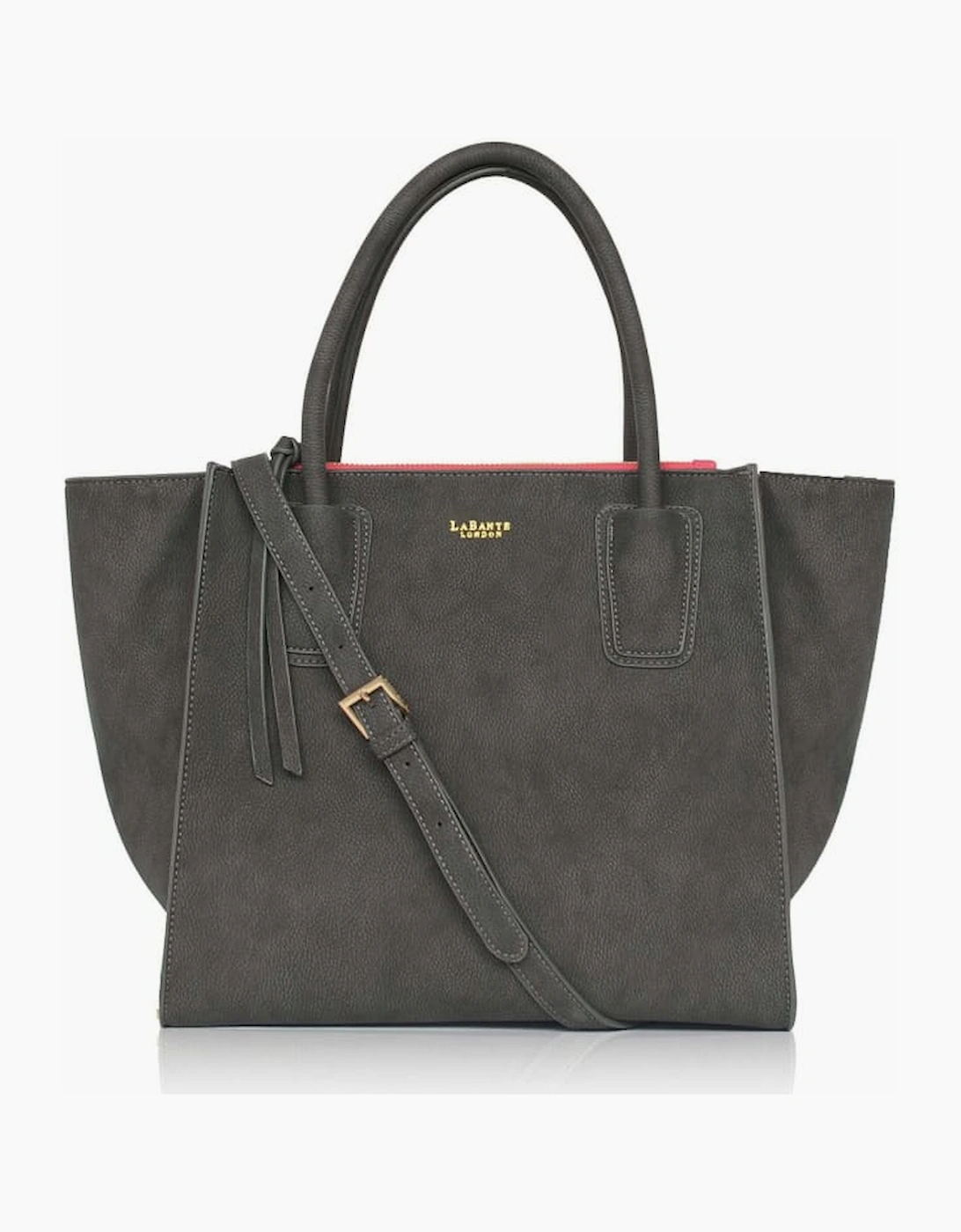 Labante London Women's Demi Grey Vegan Winged Tote Bag - Black