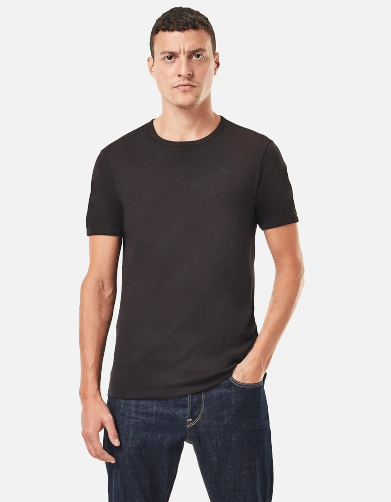 Raw Double Pack Slim Fit T-Shirts - Black