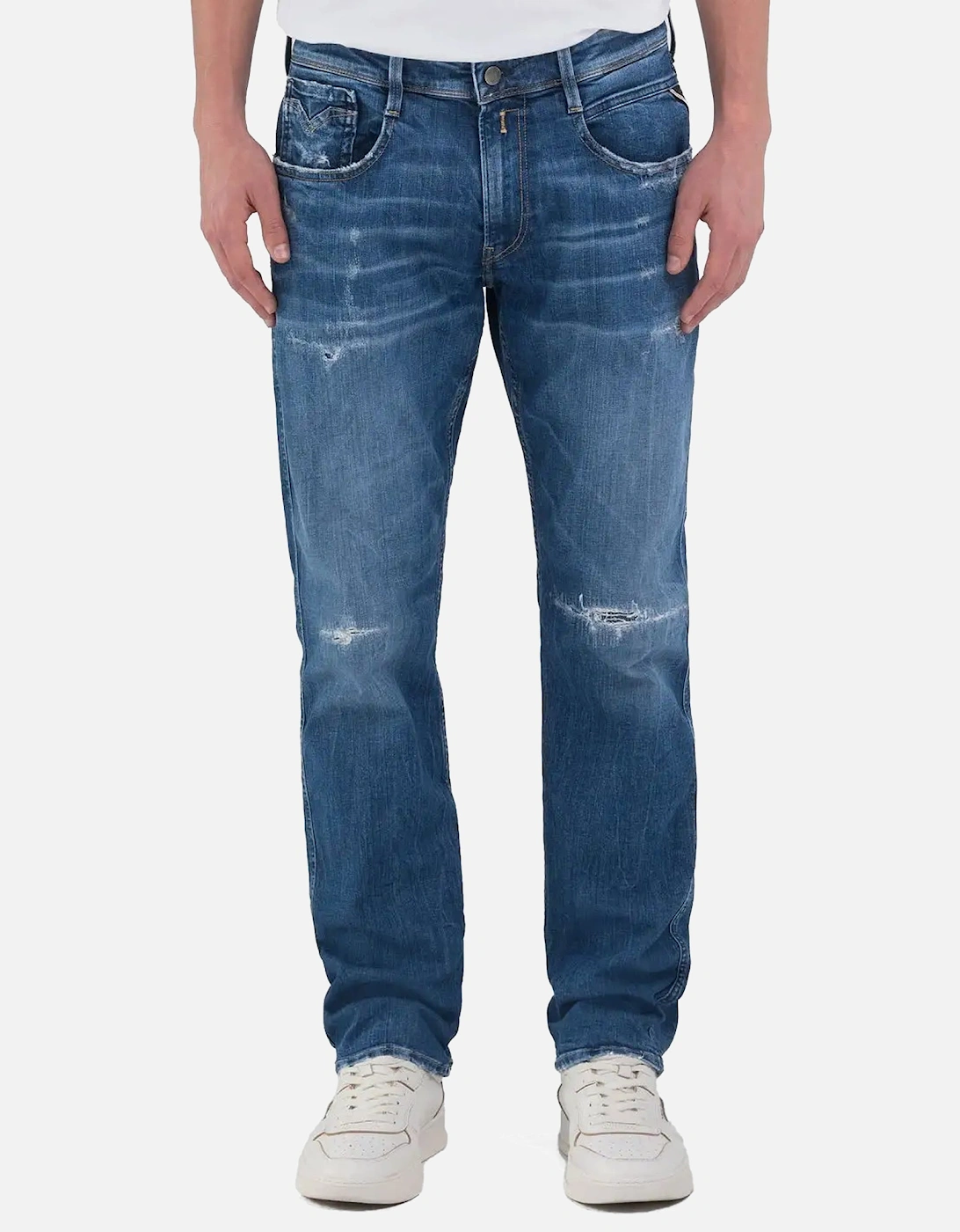 Replay Anbass Slim Tapered Jeans - Blue - Size: 32/30