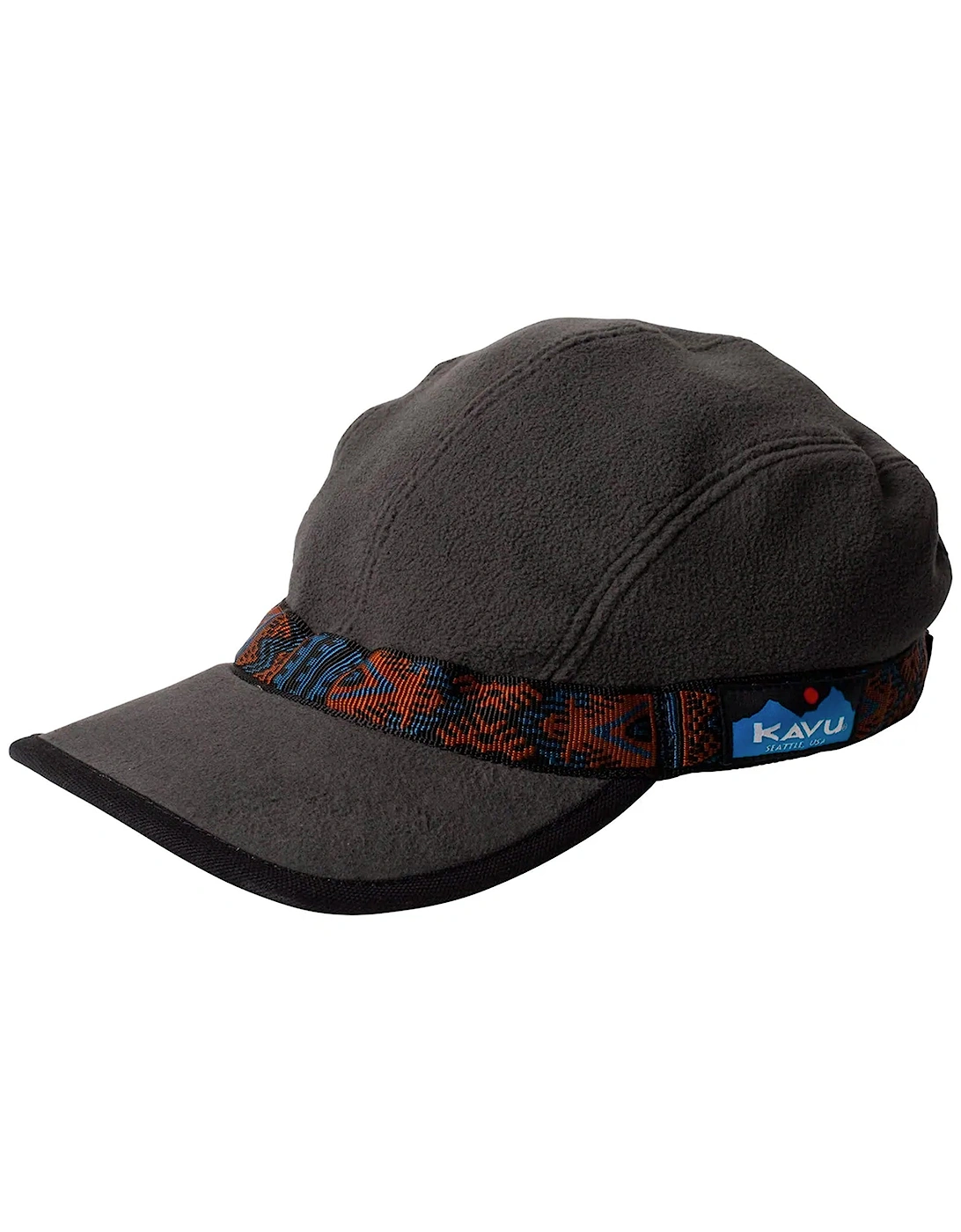 Men's KAVU Fleece Strap Cap - Volcanic Grey - Black - Size: ONE size
