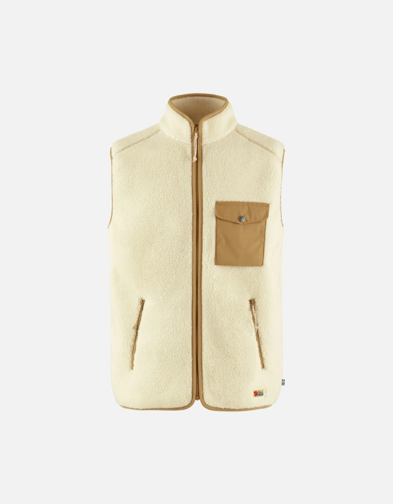 Vardag Pile Fleece Gilet - Chalk White