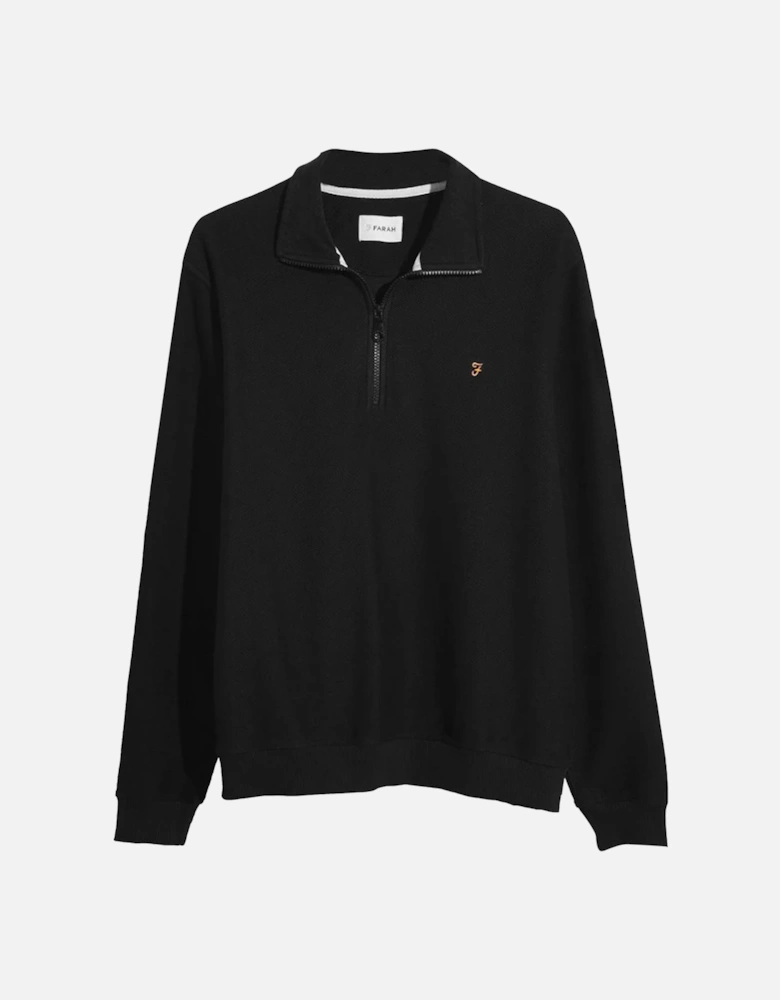 Weah Twill 1/2 Zip Sweater - Black