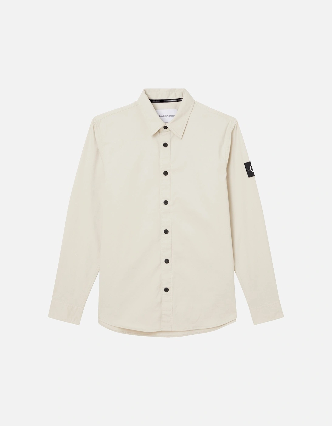 Monogram Logo Relaxed Overshirt - Eggshell, 4 of 3