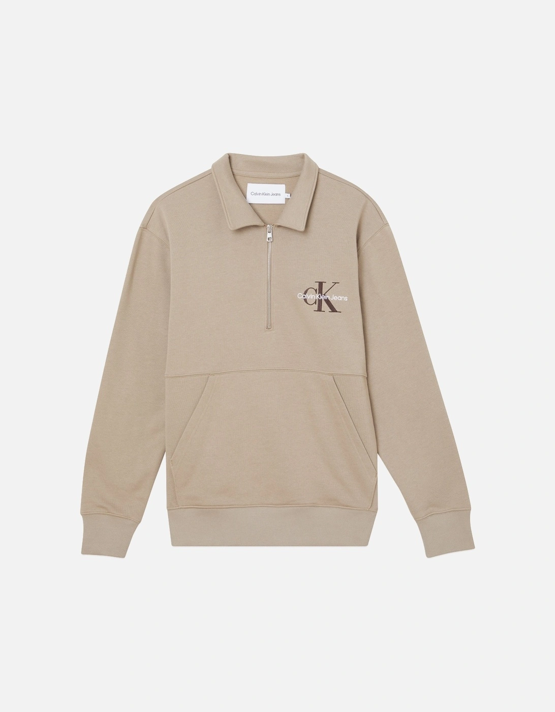 Monogram Logo Quarter Zip - Perfect Taupe, 4 of 3