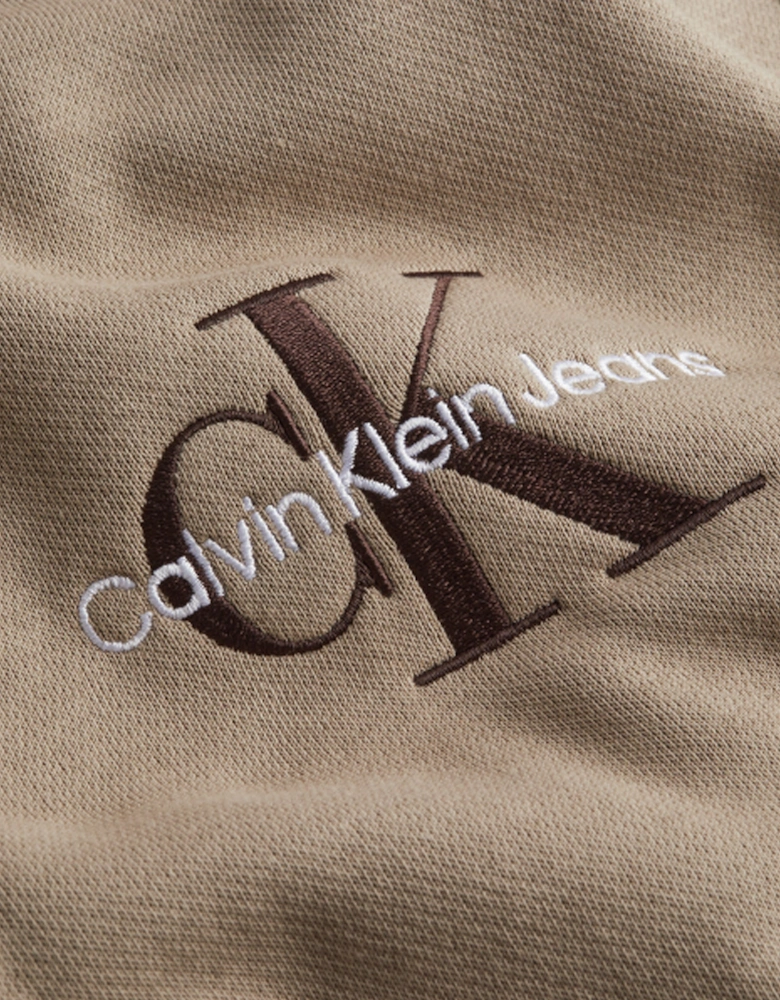 Monogram Logo Quarter Zip - Perfect Taupe