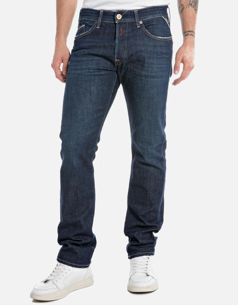 Waitom Regular Fit Jeans - Washed Dark Blue