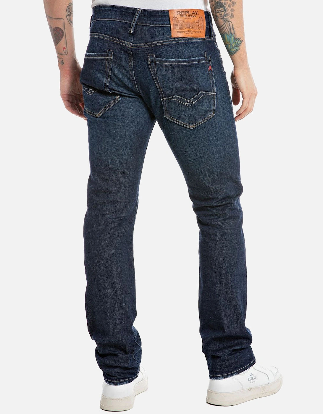 Waitom Regular Fit Jeans - Washed Dark Blue