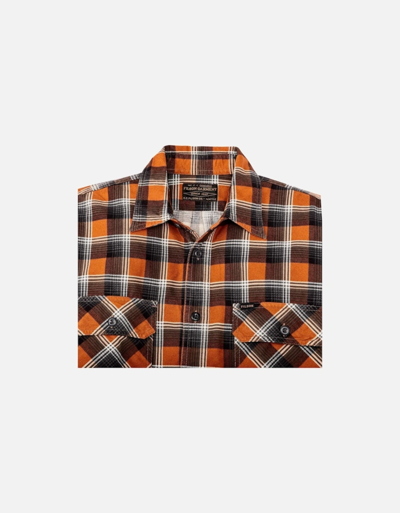 Field Flannel Shirt - Amber Rust / Grey Plaid