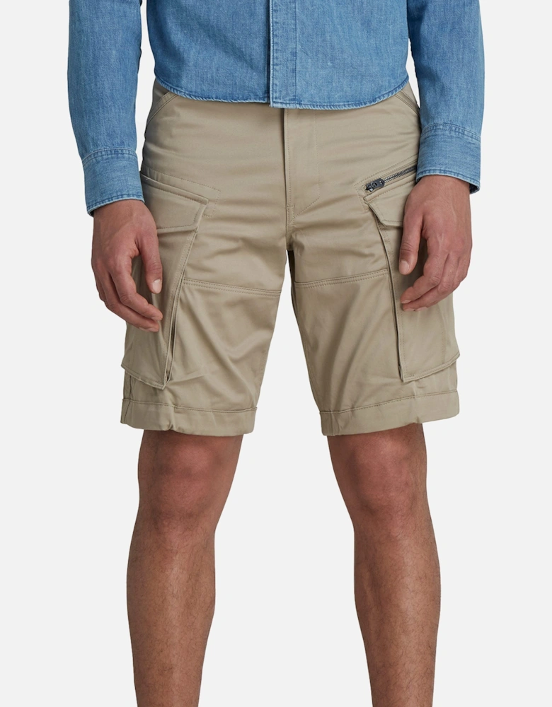 Rovic Zip Relaxed Cargo Shorts - Dune