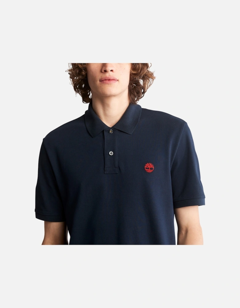 Millers River Pique Polo - Dark Sapphire